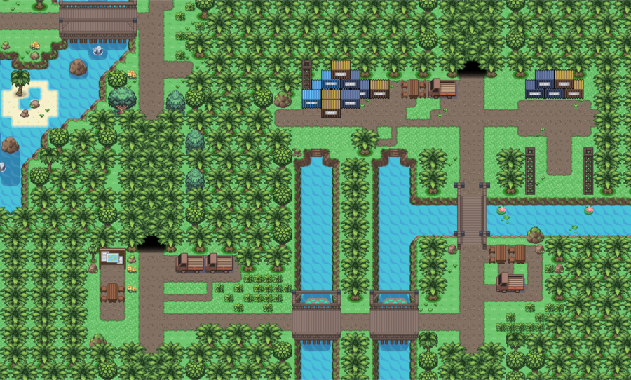 Terajuma Jungle — a field-effect battle area in Pokemon Rejuvenation, tied to the mechanics guides